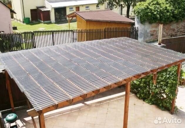 Поликарбонат с защитой от града, профилированный