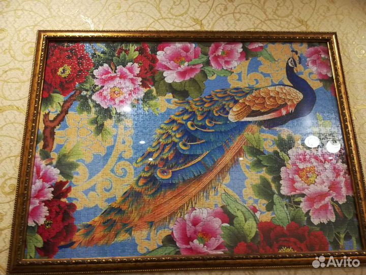 Картина из пазлов Павлин