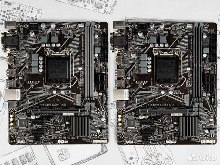 Материнская плата gigabyte H410M S2H V2 1200