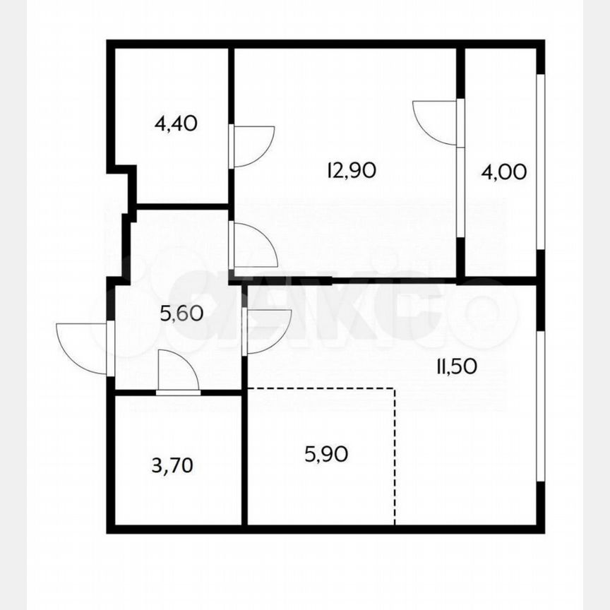2-к. квартира, 46 м², 13/18 эт.