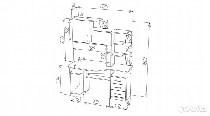 Компьютерный стол ск19 (цвета)