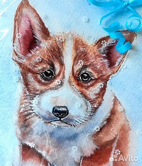 Открытка ручной работы акварель миниатюра