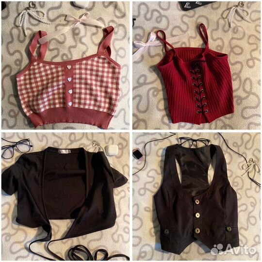 Вещи пакетом женские(верх: топы, кардиганы)