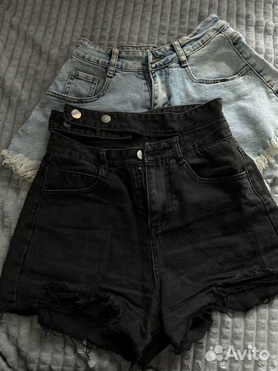 Женские джинсовые шорты черные бронь