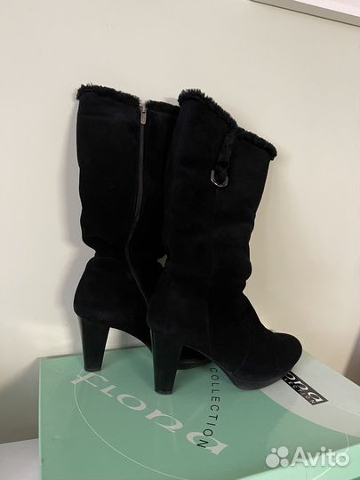 Сапоги зимние натуральная замша 39/40