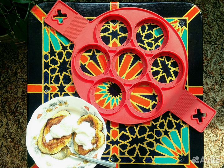 Силиконовая форма для выпечки оладий 22.5см