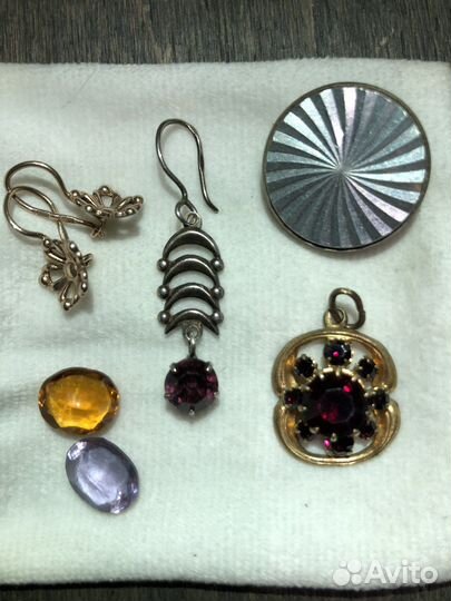 Серьги серебро 925 пр СССР