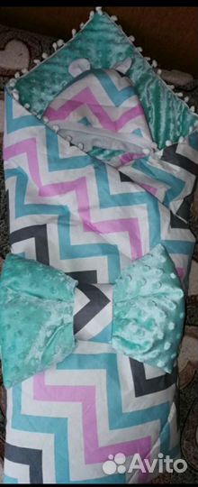 Конверт-одеяло на выписку и в коляску (демисезон)