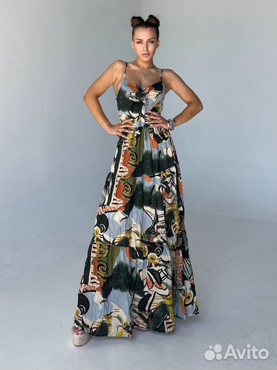 Хлопковый Сарафан в стиле Zimmermann 44-54 р