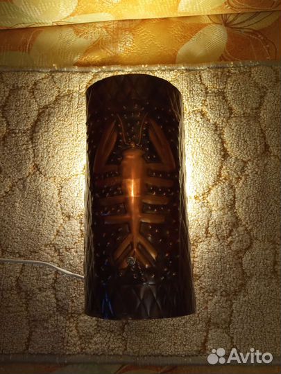Медный настенный светильник