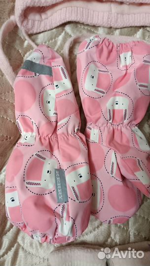 Комплект шапка и снуд, краги, перчатки