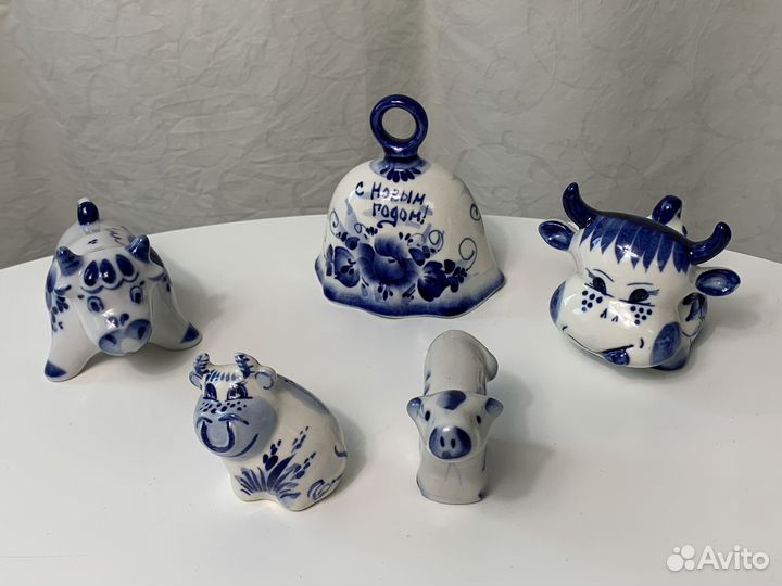 Фигурки гжель новые