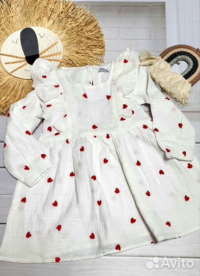 Платье для девочки муслин 104