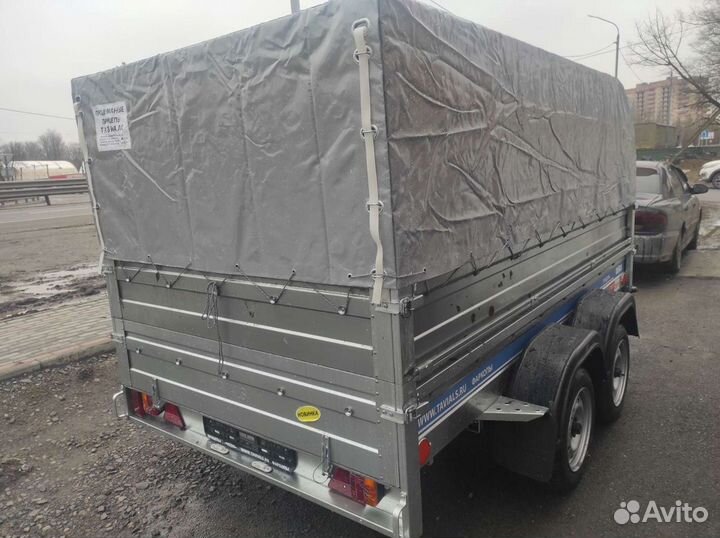 Прицеп 3015 с 2-мя бортами и тентом