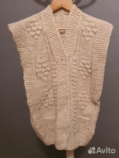 Связанные шерстяные жилеты 2 шт шерсть 100%