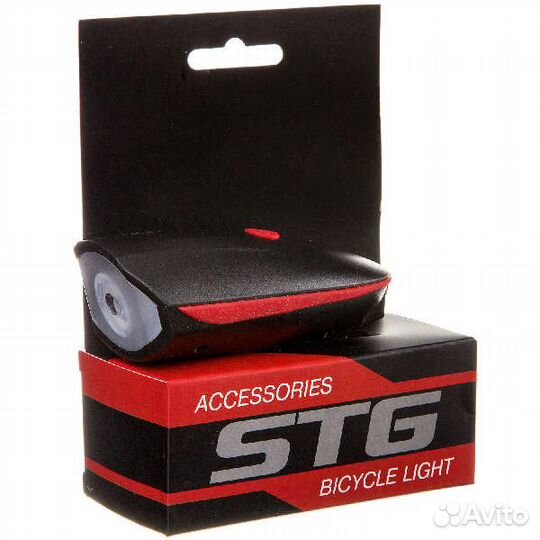 Фонарь STG велосипедный передний с сигналом FL1544A