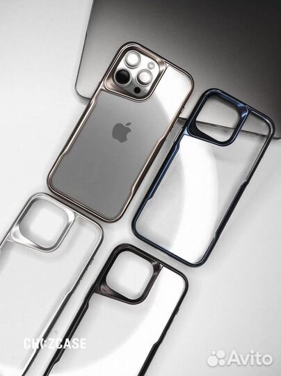 Чехол для айфон 15 Pro серебро