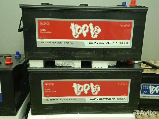 Акб 225 ач Topla Energy Truck DAF, Scania, Volvo