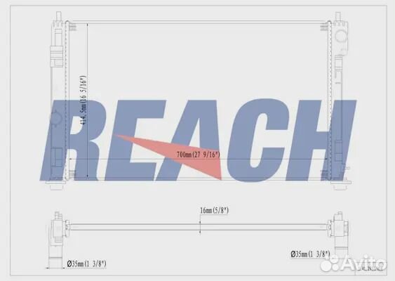 Радиатор системы охлаждения dodge caliber 1.8 2007-2008