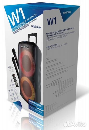 Колонка портативная Bluetooth SmartBuy W1 100Вт