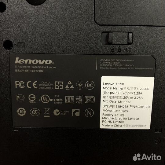 Ноутбук Lenovo B590 (63644)