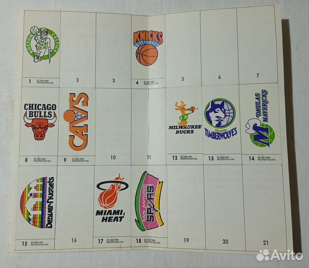 Вкладыши от жевачек NBA