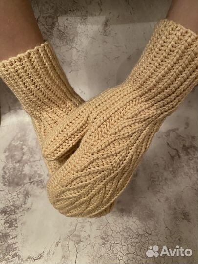 Шапка варежки вязаный комплект