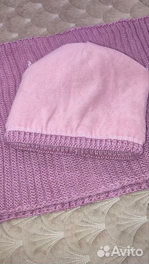 Зимний комплект шапка и снуд (шарф)