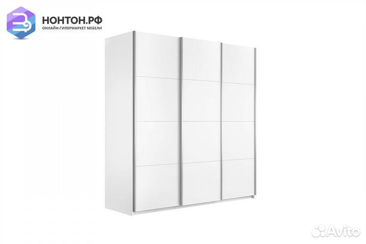Шкаф-купе 3-х створчатый широкий Прайм белый снег