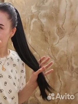 Накладной хвост 56см чёрный цвет