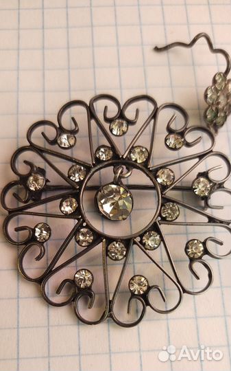 Брошь серебро 875 винтаж