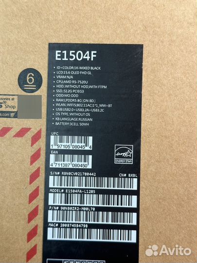 15.6 asus Vivobook Go 15 oled L1285 R5 7520U/8/512