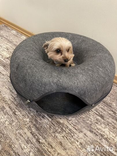 Домик лежанка для кошки бублик берлога