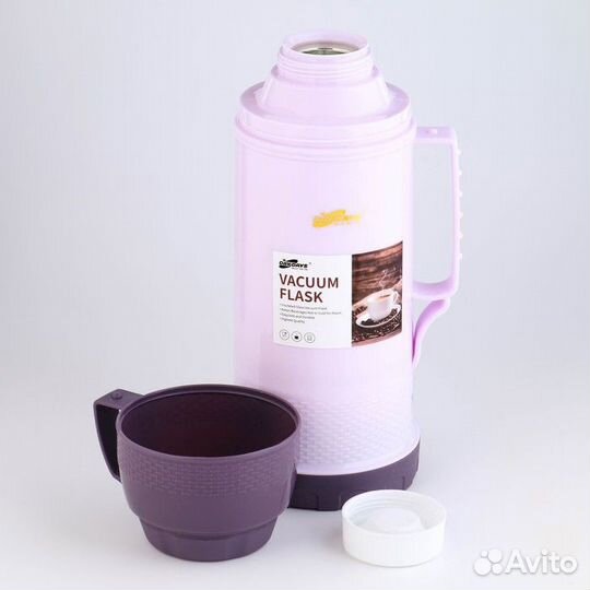 Термос со стеклянной колбой 1.8 л, сохраняет тепло