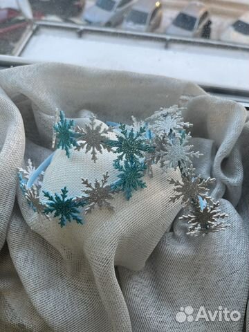 Новогодний ободок снежинка