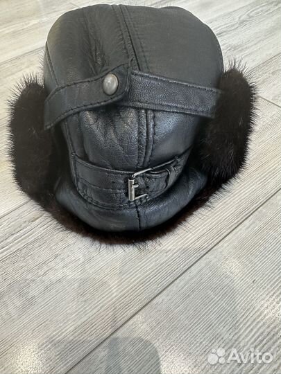 Норковая шапка мужская ушанка