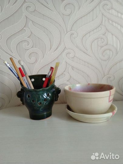 Кашпо керамические