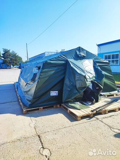 Палатка армейская каркасная; тент пвх 650 г/м2