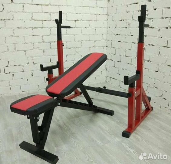 Скамья для жима со стойками новая
