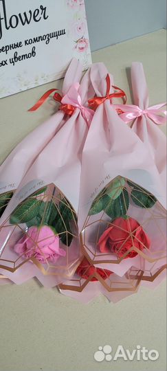 Мыльные букеты, розы, цветы из мыла, 8 марта