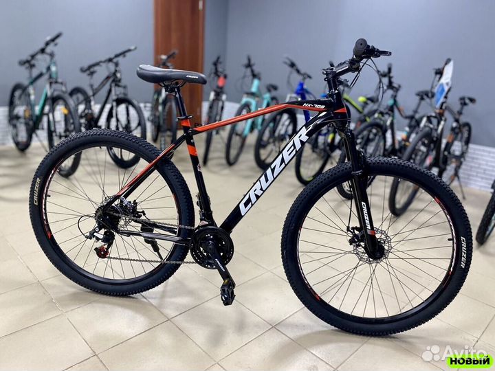 Велосипед горный Черный-оранжевый