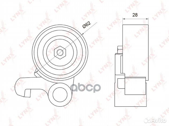 Ролик натяжителя ремня грм PB-1073 lynxauto