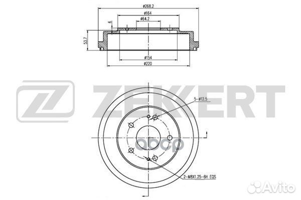 Барабан тормозной BS5156 Zekkert