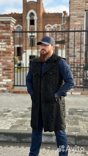 Мужская дубленка из питона острагана