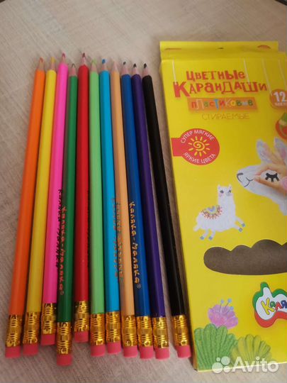 Карандаши цветные стираемые каляка-маляка