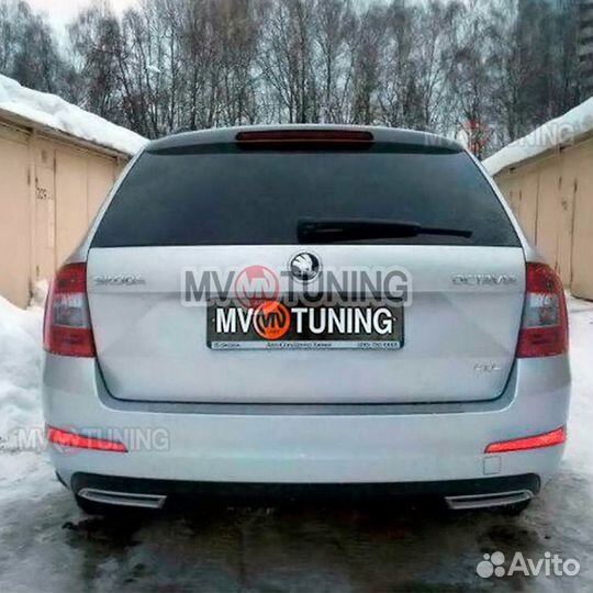 Имитация насадок глушителя для Skoda Octavia A7