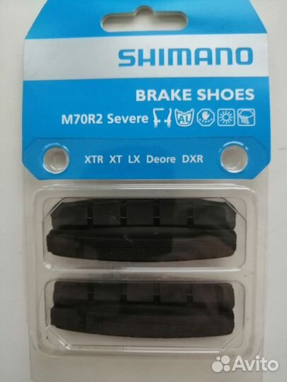Тормозные колодки shimano для v-brake, M70R2 4шт