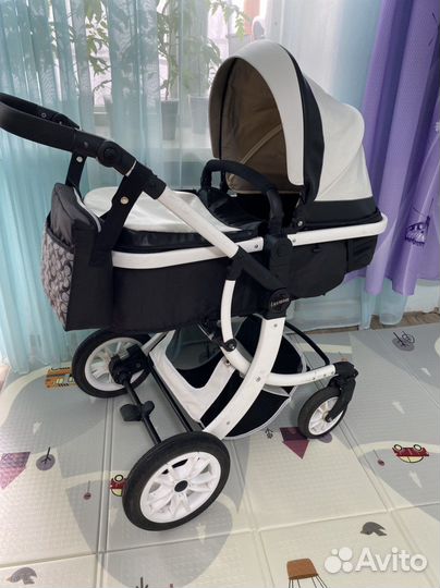 Коляска 2 в 1 эко кожа