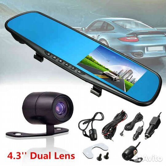 Зеркало регистратор с камерой заднего обзора