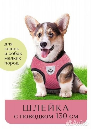 Шлейка для собак и кошек мелких и средних